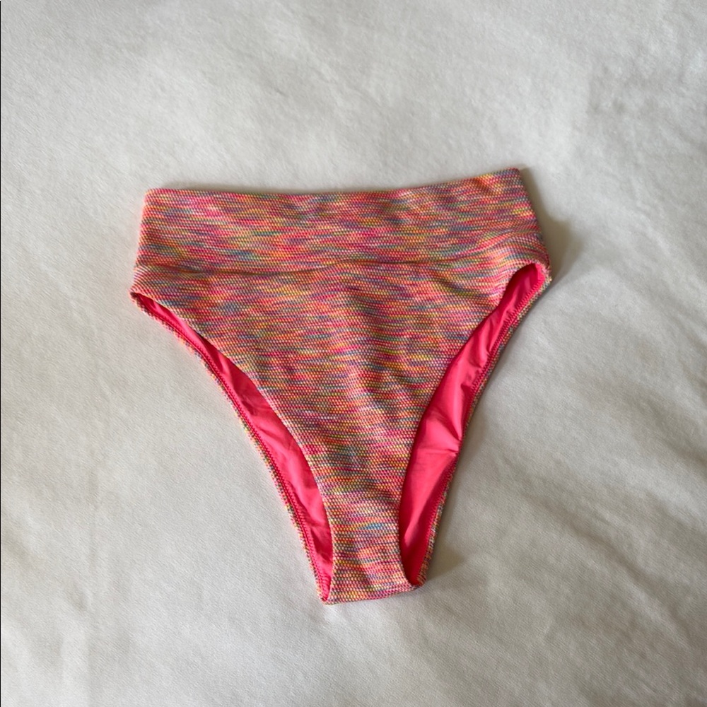 Multicolor High-Waisted Bikini Bottom